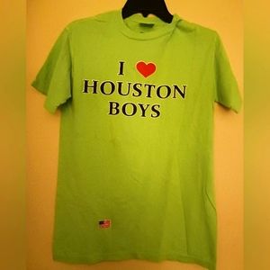 Green Houston tshirt Sz S baseball